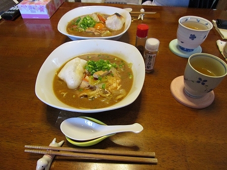 味噌ラーメンとお餅_c0327752_16021730.jpg