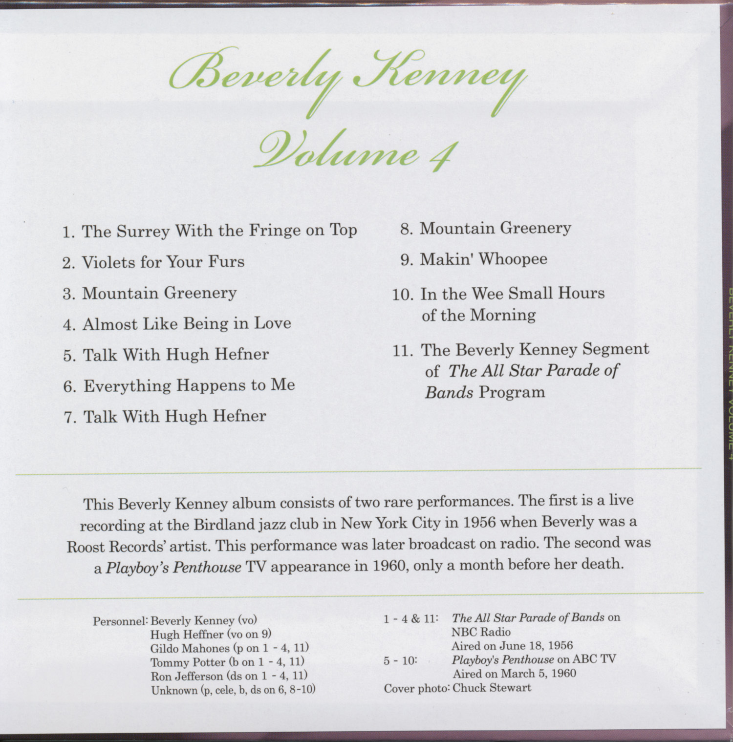 ビヴァリー・ケニー（Beverly Kenney）「ビヴァリー・ケニー第四集」（1956/60）_e0042361_11421246.jpg