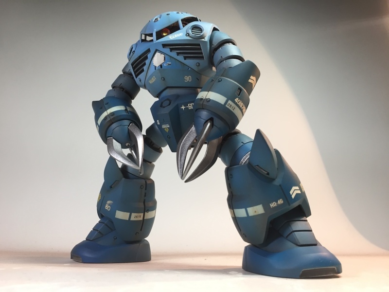 MG 1/100 MSM-07 ズゴック 戦場風 追加武装 塗装完成品】 : K