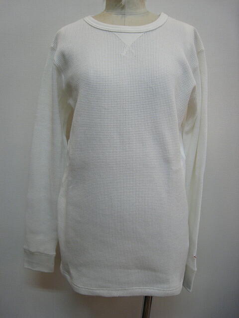 ＢＬＡＮＣ ｂａｓｑｕｅ （ブランバスク） 袖口☆刺繍ワッフル長袖Ｔシャツ　ＷＨＩＴＥ_a0089359_11505476.jpg