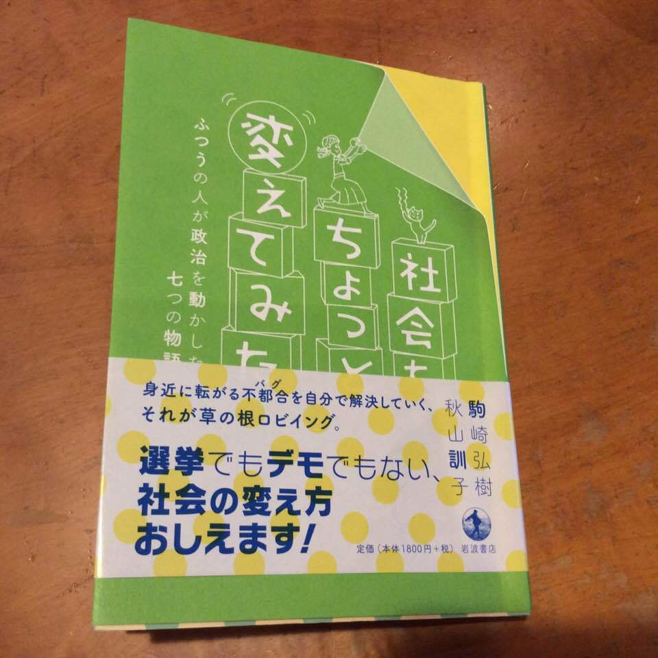 駒崎弘樹・秋山訓子『社会をちょっと変えてみた　ふつうの人が政治を動かした七つの物語』（岩波書店　2016）_b0066960_17315640.jpg