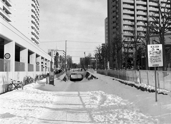 雪上自転車のタイヤ痕_c0182775_1659452.jpg