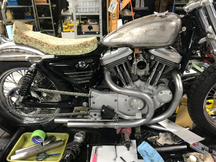 ハーレーマフラー製作 マフラーワンオフ スポーツスターマフラー