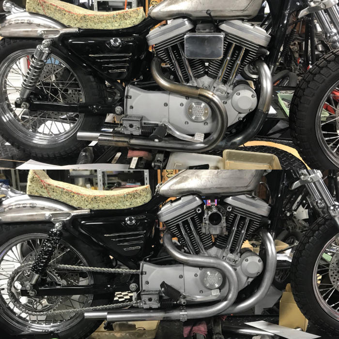 ハーレーマフラー製作 マフラーワンオフ スポーツスターマフラー