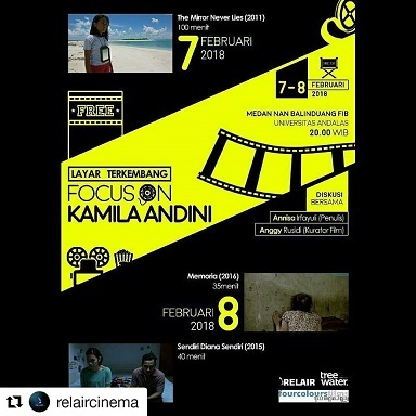 インドネシアの映画： Kamila Andin監督の３本の映画上映会　Layar Terkembang Focus On Kamila Andin＠西スマトラアンダラス大学_a0054926_19271103.jpg