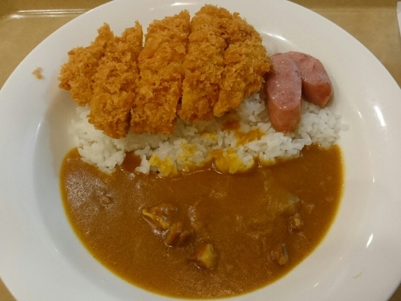 2/3 カレーショップC&C京王高幡SC店 ランチカツカレー¥500 + JAF特典ソーセージ + サラダ¥100_b0042308_19333683.jpg