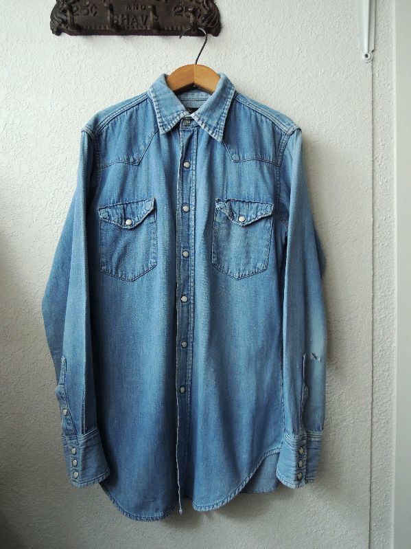 マーベリック デニムシャツ 90s 日本製 ウエスタン M 希少 良エイジング