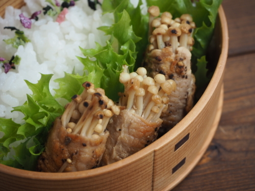 えのきの豚肉巻き弁当_c0270834_16424936.jpeg
