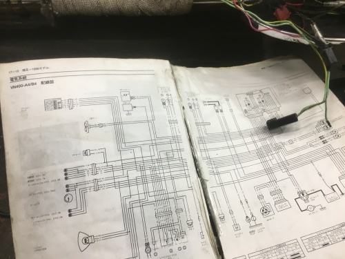 Y様バルカン 配線処理開始!_a0164918_20003642.jpg