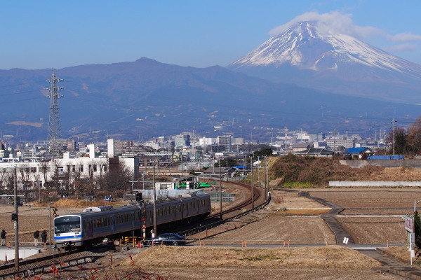 20180106 富士山と伊豆箱根鉄道 駿豆線 2 : 青のち橙の日々
