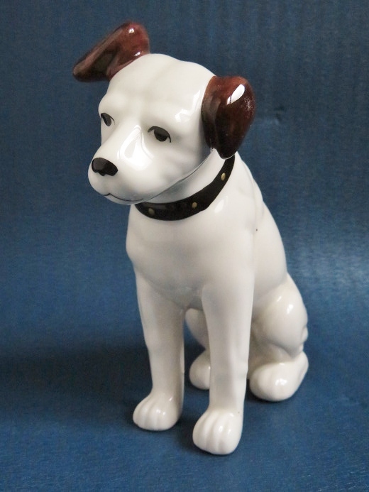 日本ビクター ニッパー犬 貯金箱 台座 青 未使用 昭和レトロ Sale 55 Off