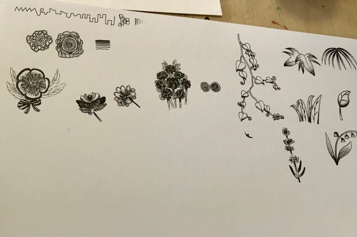 ペン画 花 Lion Art School アートな毎日