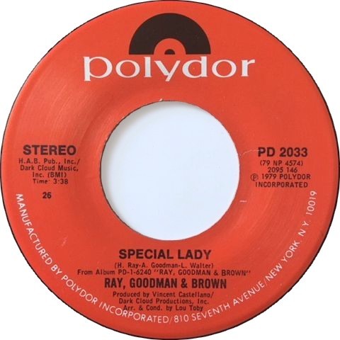 Ray, Goodman & Brown ‎– Special Lady / Deja Vu_c0212161_12071173.jpeg