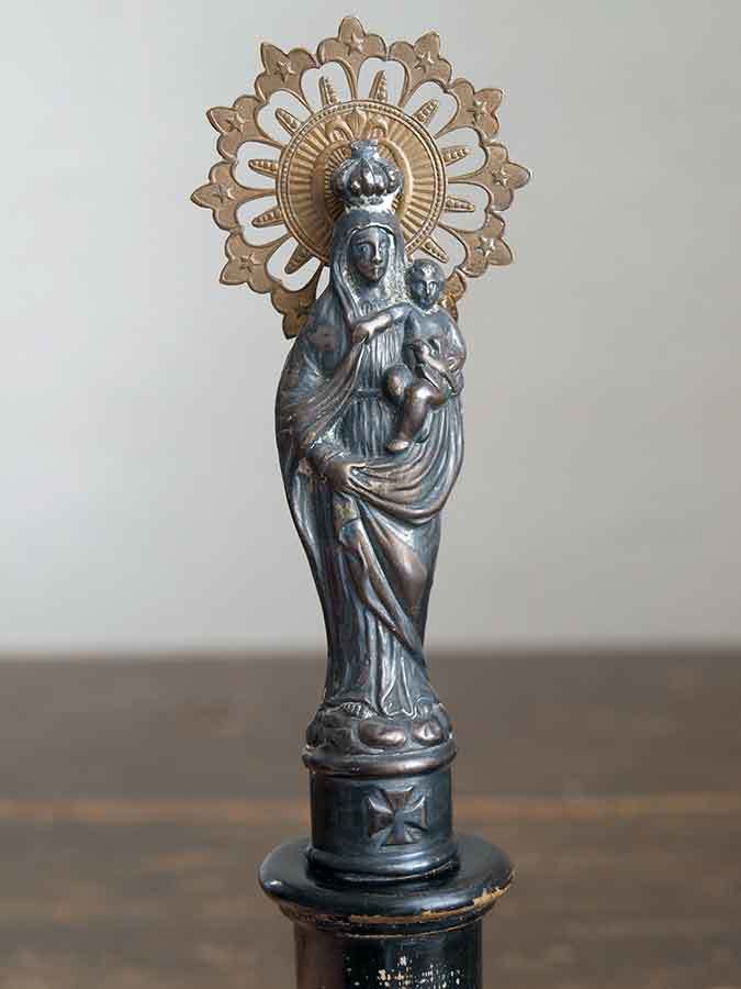 幼子イエスを抱くピラールの聖母マリア 17.5cm / F062 : Glicinia 古道具店