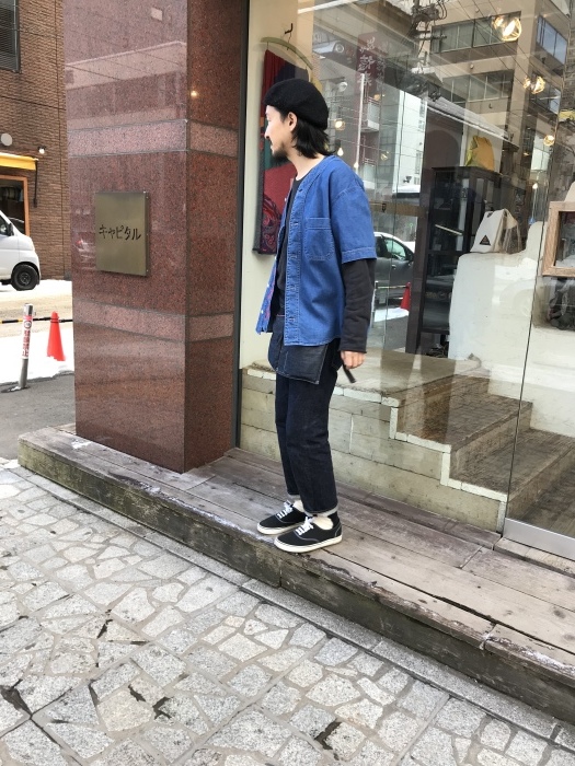 Kapital 8ozデニムスラッピープリズンベースボールシャツ　サイズ3 8ozデニムスラッピープリズンベースボールシャツ : SAPPORO