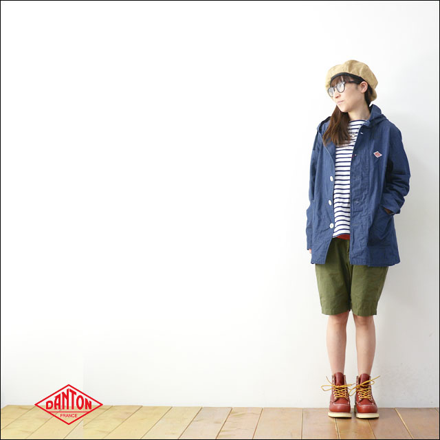 DANTON [ダントン] W\'s INDIGO TYPEWRITER PARKA SINGLE JACKET インディゴ  パーカー  ジャケット [JD-8777 DIN] LADY\'S_f0051306_15291624.jpg