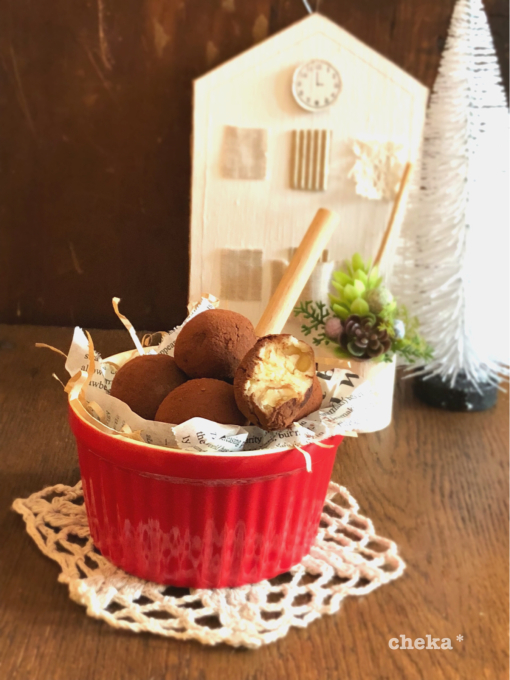 クリームチーズとホワイトチョコのトリュフ C 日和