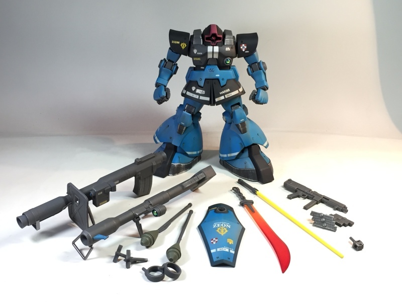 MG 1/100 MS-09 ドム ランバ・ラル専用機 戦場風 改修塗装完成品 MG 1/100 MS-09 ドム ランバ・ラル専用機 戦場風 改修塗装完成品
