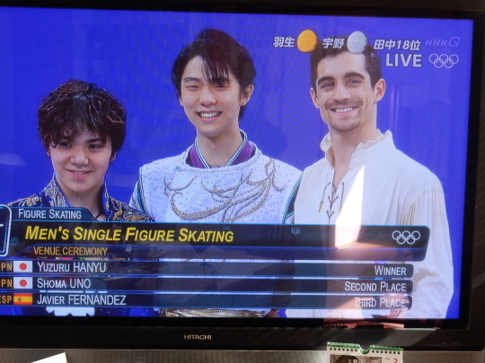 ’18,2,18(日)羽生選手と宇野選手が金と銀をとったYO!_f0060461_18422301.jpg