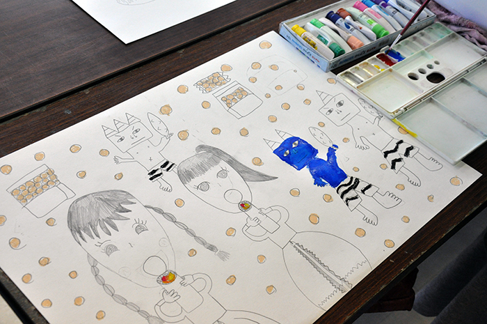 児童画クラス 恵方巻きと家族絵_b0212226_18234693.jpg