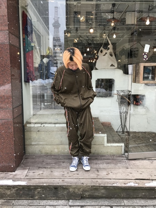 ミリタリージャージセットアップスーベニア刺繍 : SAPPORO STAFF ミリタリージャージセットアップスーベニア刺繍 : SAPPORO STAFF