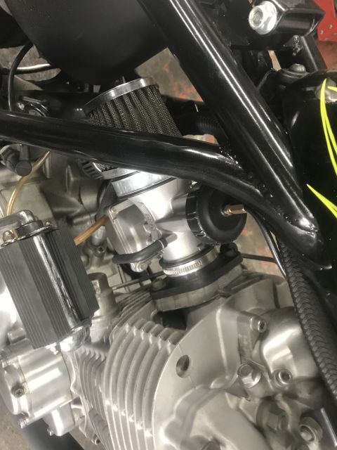 SR400 カスタム かち上げトランペットマフラー完成!_a0164918_17160821.jpg