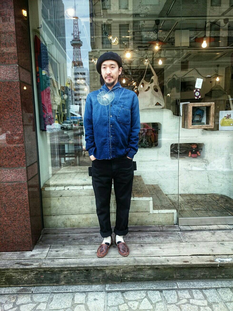 8ozIDG×IDGデニム風呂敷刺繍DUKEカラーシャツ : SAPPORO STAFF BLOG