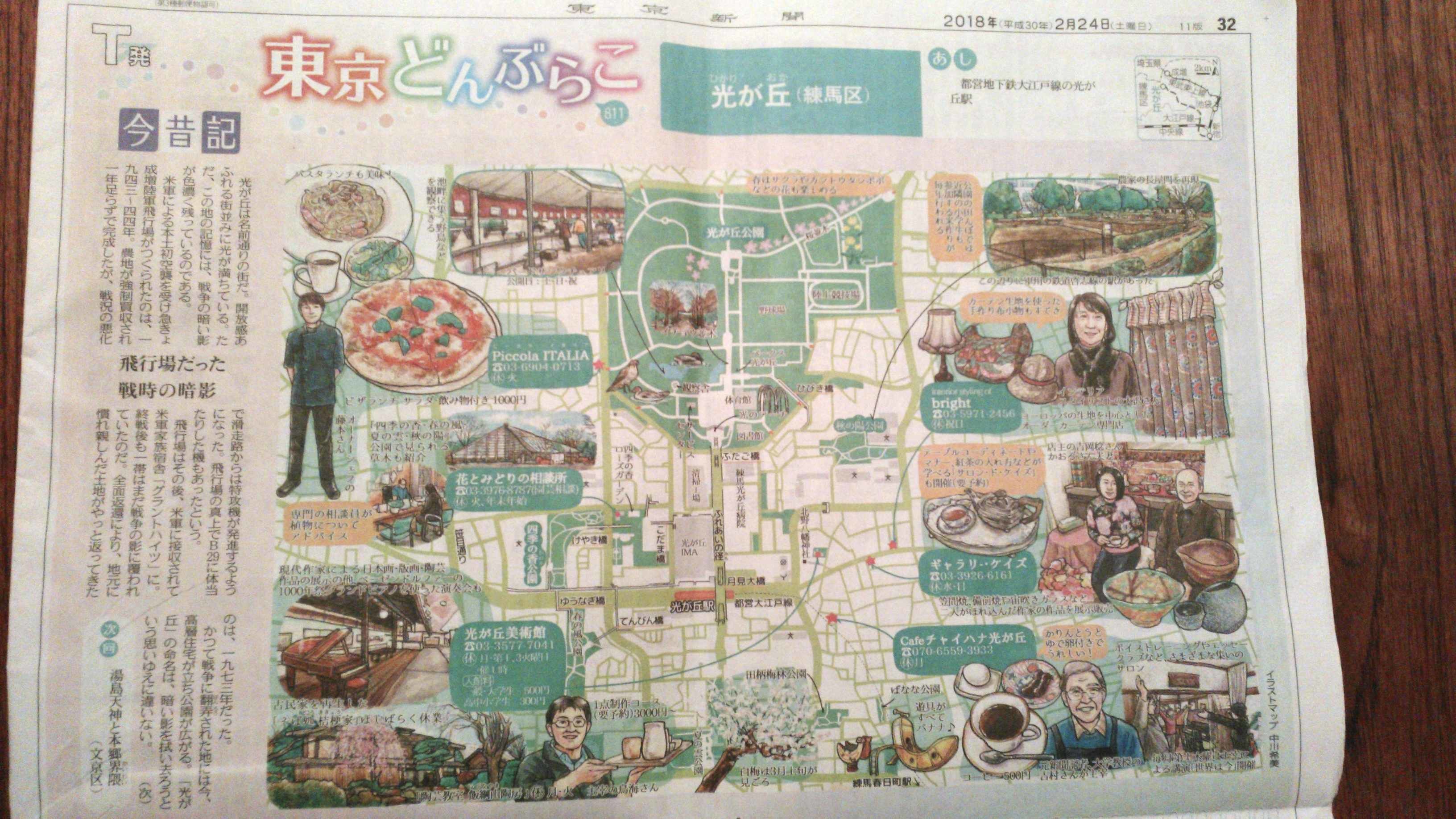 『東京新聞』さんに載せて頂きました 練馬区『光が丘』の紹介です_c0157866_19401224.jpg