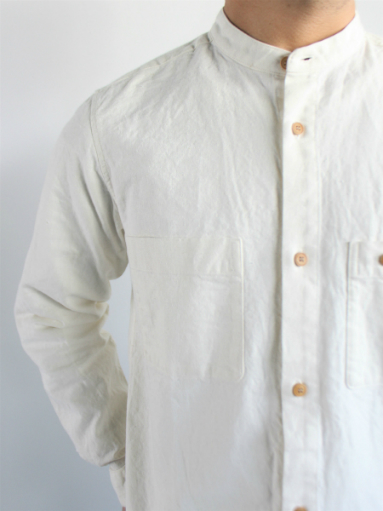 THE HINOKI　Linen Cotton Stand Up Collar Shirt_b0139281_15511026.jpg