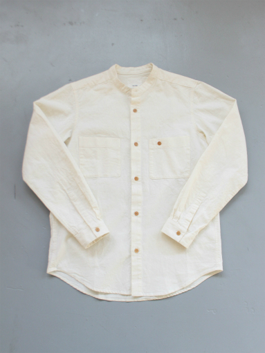 THE HINOKI　Linen Cotton Stand Up Collar Shirt_b0139281_1551268.jpg