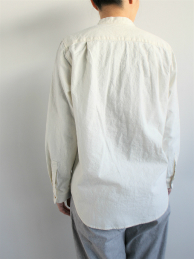 THE HINOKI　Linen Cotton Stand Up Collar Shirt_b0139281_15513981.jpg