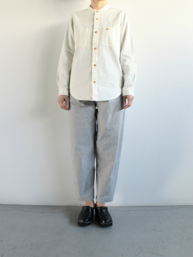 THE HINOKI　Linen Cotton Stand Up Collar Shirt_b0139281_15533618.jpg