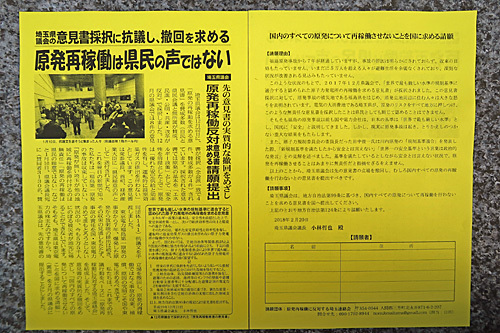 原発再稼働は埼玉県民の声ではない　Stop!辺野古埋め立て_a0188487_00180508.jpg