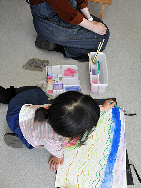 児童画クラス　雪の金剛山を描こう！_b0212226_14564166.jpg