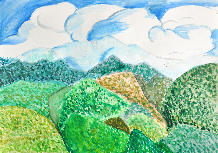 児童画クラス 雪の金剛山を描こう!_b0212226_15013663.jpg