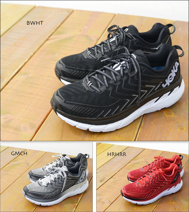 HOKA ONE ONE [ホカオネオネ] Ms CLIFTON 4 BWHT/ メンズ クリフトン 4 [1016723] ロードランニングシューズ 「ショート・ミドル」 フルマラソン　MEN\'S _f0051306_17371230.jpg