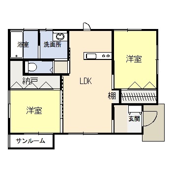 サンルーム付きオール電化2LDK貸家_b0170834_19483116.jpg
