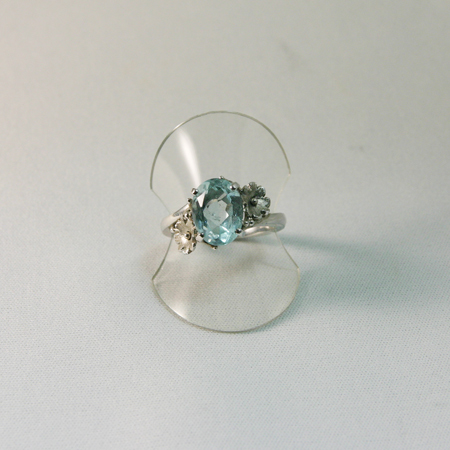 彫金デザイン アクアマリンリング_e0104046_20035943.jpg