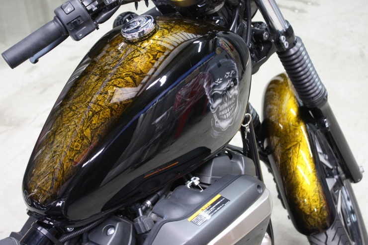値下可能】YAMAHAビラーゴ タンク ゴールドラップ塗装 カスタム