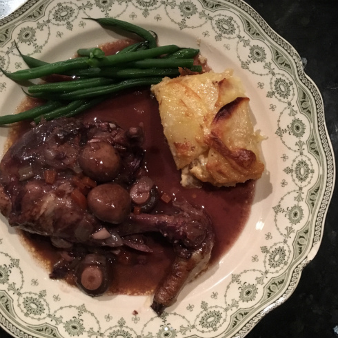 絶品Coq au vinとGratin dauphinois_a0215008_20412243.jpg