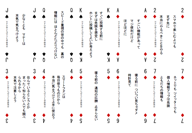 スマホ ネット川柳トランプ その2 大人が笑えば子どもも笑う npo法人ちば子ども学研究会 スマホ ネット川柳トランプ その2 大人が笑えば子どもも笑う npo法人ちば子ども学研究会
