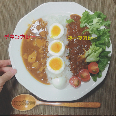 スパイスフルカレーを　あいがけで食す_c0191336_19320089.jpg