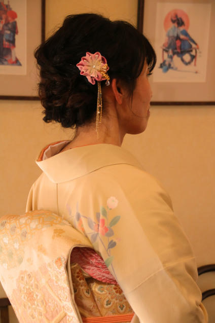 結婚式 和服 着物 着付け ヘアセット ヘアアレンジ さくら市 美容室エスポワール 美容室エスポワール