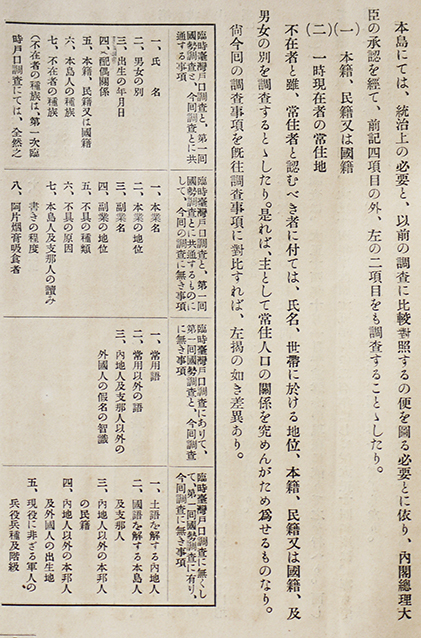 大正十四年国勢調査顚末書(第四次臨時戸口調査)台湾総督官房 大正十四年国勢調査顚末書(第四次臨時戸口調査)台湾総督官房