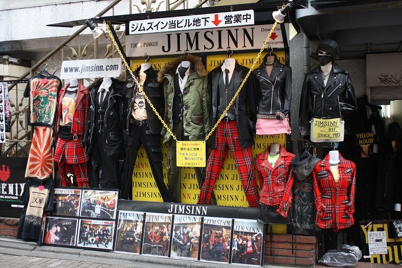 原宿の老舗パンクショップJIMSINNのガーゼパラシュートシャツ