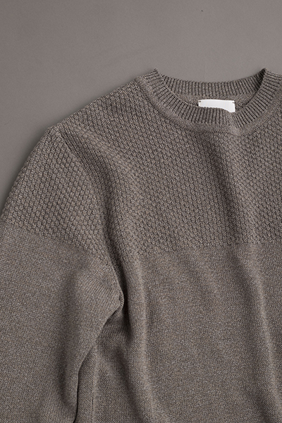 STILL BY HAND　 Crew Neck Knit (Gray)_d0120442_12292267.jpg