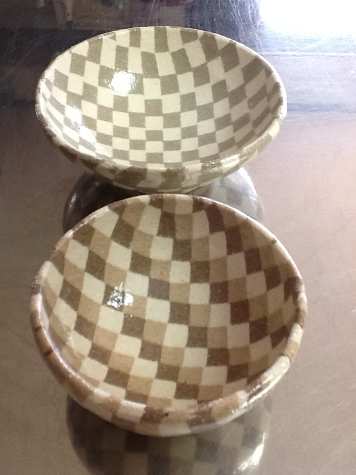 3色の市松模様のお茶碗、焼き上がりました&#127925;_f0151419_20545012.jpeg
