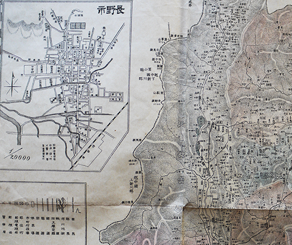 【保障できる】 細密新調査信濃地図(長野県管内信濃國一圓)銅版3色刷 金華堂 和書