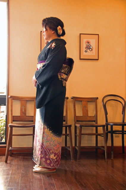 卒園式 母 着物 和服 髪型 着付け ご卒園おめでとうございます さくら市 美容室エスポワール 早朝営業 美容室エスポワール