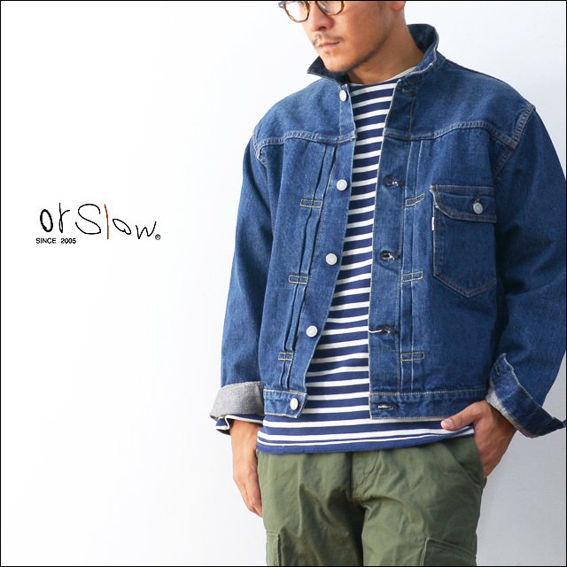 orslow [オアスロウ] PLEATED FRONT BLOUSE [03-6011-82] DENIM JACKET デニムジャケット・Gジャン・MEN\'S _f0051306_18453583.jpg